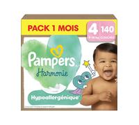PAMPERS HARMONIE TAILLE 4 140 COUCHES PACK 1MOIS 9-14 KG