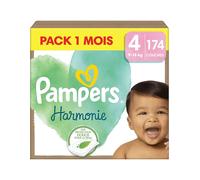 PAMPERS HARMONIE TAILLE 4 174 COUCHES (9-14 KG)