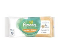 Pampers Lingettes humides pour bébés Protect & Care – calendula, pH naturel – Pack de 44 lingettes