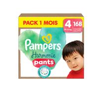 Pampers Harmony - Couche-culotte taille 4 pour peaux sensibles - 168 unités