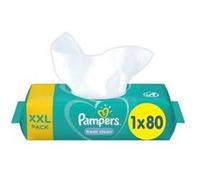 Pampers Lingettes pour bébé Fresh Clean – Parfum frais, testées dermatologiquement, XXL 80 pcs