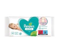 Pampers Lingettes Bébé Sensitive, 52 Lingettes
