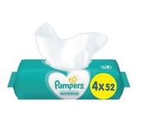 Pampers Lingettes Bebe Sensitive - Lot De 4 X 52 Lingettes - 208 Lingettes G