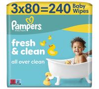 PAMPERS Lingettes pour Bébé Fresh & Clean All Over Clean -3 x80 lingettes