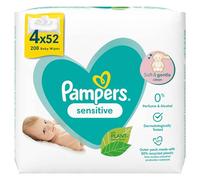 Pampers Lingettes Sensitive de 4 Paquets 208 Lingettes