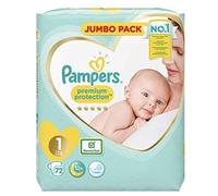 Pampers Lot de 2 paquets de 72 couches de protection pour nouveau-né Taille 1