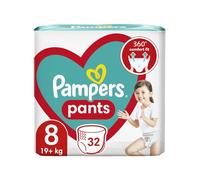 Pampers Lot de 32 couches de taille 8 (19 + kg) avec pochette anti-fuites