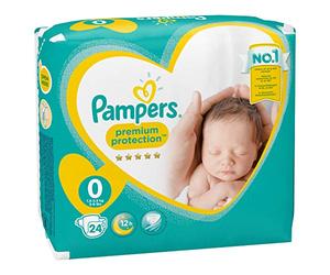 Pampers - New Baby - Couches Taille 0 (1.5 - 2.5 kg) - Pack Small 24 Couches