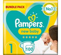 Pampers New Baby Lot de 2 paquets de 50 couches Taille 1 2 à 5 kg