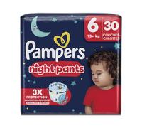 Pampers Night Pants Pack 1 Mois, Taille 6, 30 couches-culottes