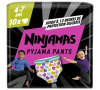 Pampers Ninjamas Pyjama Pants Fille Sous-Vêtement Absorbant de Nuit 4-7 Ans 17-30kg 10 unités