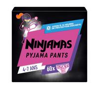 PAMPERS NINJAMAS Pyjama Couches Filles Taille 7 x60