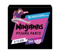 PAMPERS Ninjamas Pyjama Fille T8 - Lot de 54