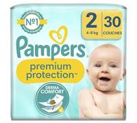 Pampers Pampers Lot de 30 couches de protection pour peaux sensibles Taille 2 4 à 8 kg
