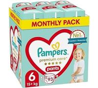 Pampers Pantalon de couche-culotte Taille 6 (15+ kg), Soins Premium, 93 Pièces, Meilleure Protection et Confort Pampers en Couches faciles à Mettre