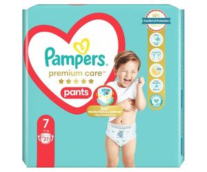 Pampers Pantalon de couche-culotte Taille 7 (17+ kg), Soins Premium, 27 Pièces, Meilleure Protection et Confort Pampers en Couches faciles à Enfiler
