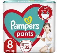 Pampers Pants Couche taille 8 (17+ kg), 32 pièces, Couches avec Stop- & Protect Anti-Fuite Arrière