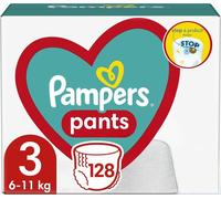 Pampers Pants Couches jetables taille 3, 128 pièces, 6-11 kg