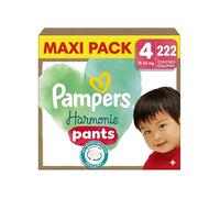 PAMPERS PANTS TAILLE 4 HARMONIE 222 COUCHES CULOTTES MAXI PACK 9-15 KG