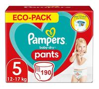 PAMPERS PANTS TAILLE 5 190 COUCHES BABY-DRY COUCHES-CULOTTES (12-17 KG)