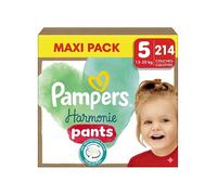 PAMPERS PANTS TAILLE 5 HARMONIE 214 COUCHES-CULOTTES ECONOMY PACK 12-17 KG