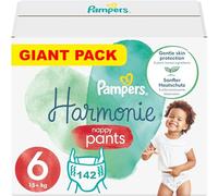 PAMPERS PANTS TAILLE 6 HARMONIE COUCHES-CULOTTES 142 COUCHES (15+ kg)