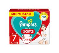 PAMPERS PANTS TAILLE 7 BABY-DRY COUCHES-CULOTTES 116 COUCHES (+17 KG)