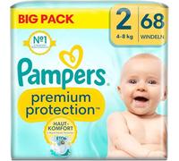 Pampers Premium Protection BIG PACK, couches New Baby, taille 2 (4 kg-8 kg), 68 pièces
