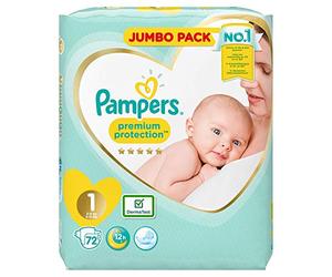 Pampers Premium Protection Lot de 72 couches pour bébé Taille 1