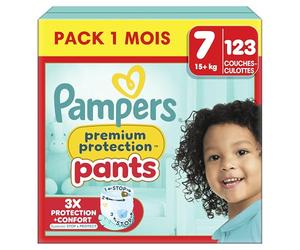 Pampers Premium Protection Pants Couches-Culottes Taille 7 x123 Pack 1 Mois