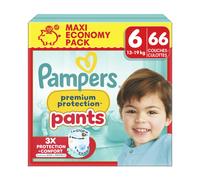 66 Couches Pampers Premium Protection Pants, Taille 6 Multicolore
