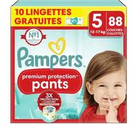 Pampers Premium Protection Pants Taille 5, 88 Couches Multicolore