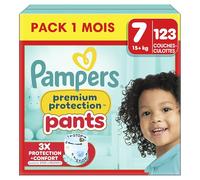 Pampers Pantalon de protection de qualité supérieure - Taille 7-123 couches - 17 kg - Confort et protection - Avec le pantalon Pampers pour un enfilage facile