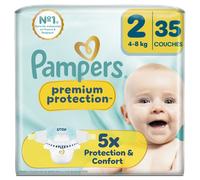 Pampers Premium Protection, Taille 2, 35 Couches, 4-8kg, Notre N°1 Pour La Protection De La Peau Et Contre Les Fuites
