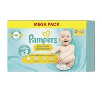 Pampers Premium Protection Taille 2, Couches x114, 4Kg - 8Kg, Notre N°1 pour le Confort et la Protection des Peaux Sensibles