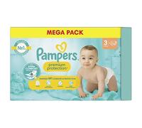 Pampers Premium Protection Taille 3, Couches x114, 6Kg - 10Kg, Notre N°1 pour le Confort et la Protection des Peaux Sensibles