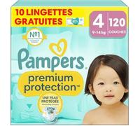 Pampers Premium Protection Taille 4, 120 Couches Multicolore