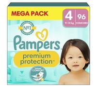 Pampers Premium Protection Taille 4 Couches x96 9kg - 14kg Notre N°1 Pour Le Confort & La Protection