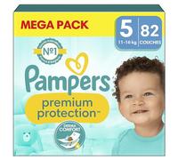 Pampers Premium Protection Taille 5 Couches x82 11kg - 16kg N°1 Pour Le Confort & La Protection
