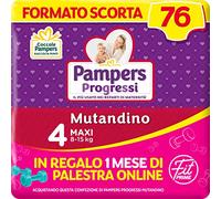 Pampers Progressi Culotte & Fit Prime Maxi, 76 Couches, Taille 4 (8-15 Kg)