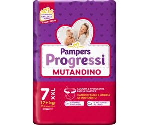 Pampers Progressi Culotte XXL Taille 7 (17 + kg), 15 couches
