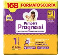 Pampers Progressi Newborn, 168 couches, taille 1 (2-5 kg)