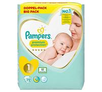 Pampers Protection premium taille 1 x 72 couches, 2 kg à 5 kg.