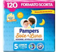 Pampers Sole & Luna Couches pour enfant unisexe Taille 5 (11-25 kg), 120 couches