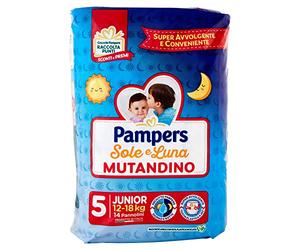 PAMPERS SOLE&LUNA MUTANDINE JUNIOR x14 pièces