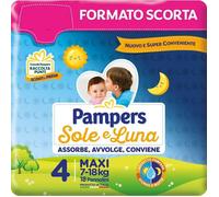 Pampers Sole Luna Pannolini Taille 4 (7-18 kg) Lot de 200