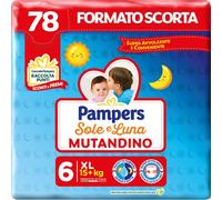 Pampers Soleil et Lune Couche à Culotte Extralarge, Taille 6 (15+ Kg), 78 Couches