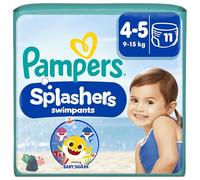 Pampers Splashers, Taille 4-5, 11 Couches-Culottes de Bain Jetables, 9-15kg, Le Confort D'un Maillot De Bain Et La Protection Pampers Optimale dans l'Eau, Edition Limitée Baby Shark