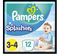 Pampers Splashers Taille 3-4, 6-11 kg, 12 Couches-Culottes De Bain