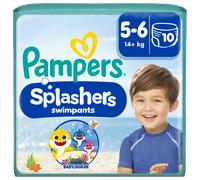 Pampers Couches-culottes de bain Splashers Taille 5-6 14+ kg, 10